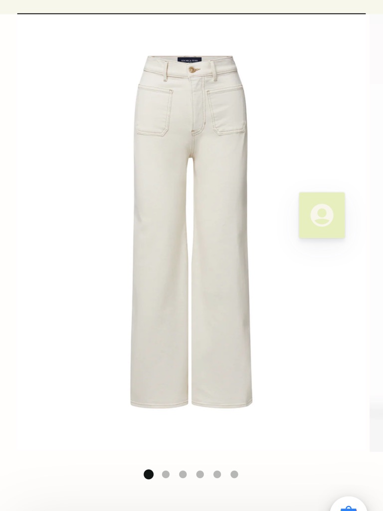 Grant High Rise Wide Leg Crop Ecru Nwt!